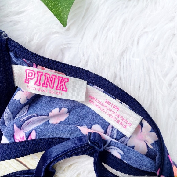 Pink Victoria’s Secret Floral Racerback Push-Up Bra - Picture 5 of 5